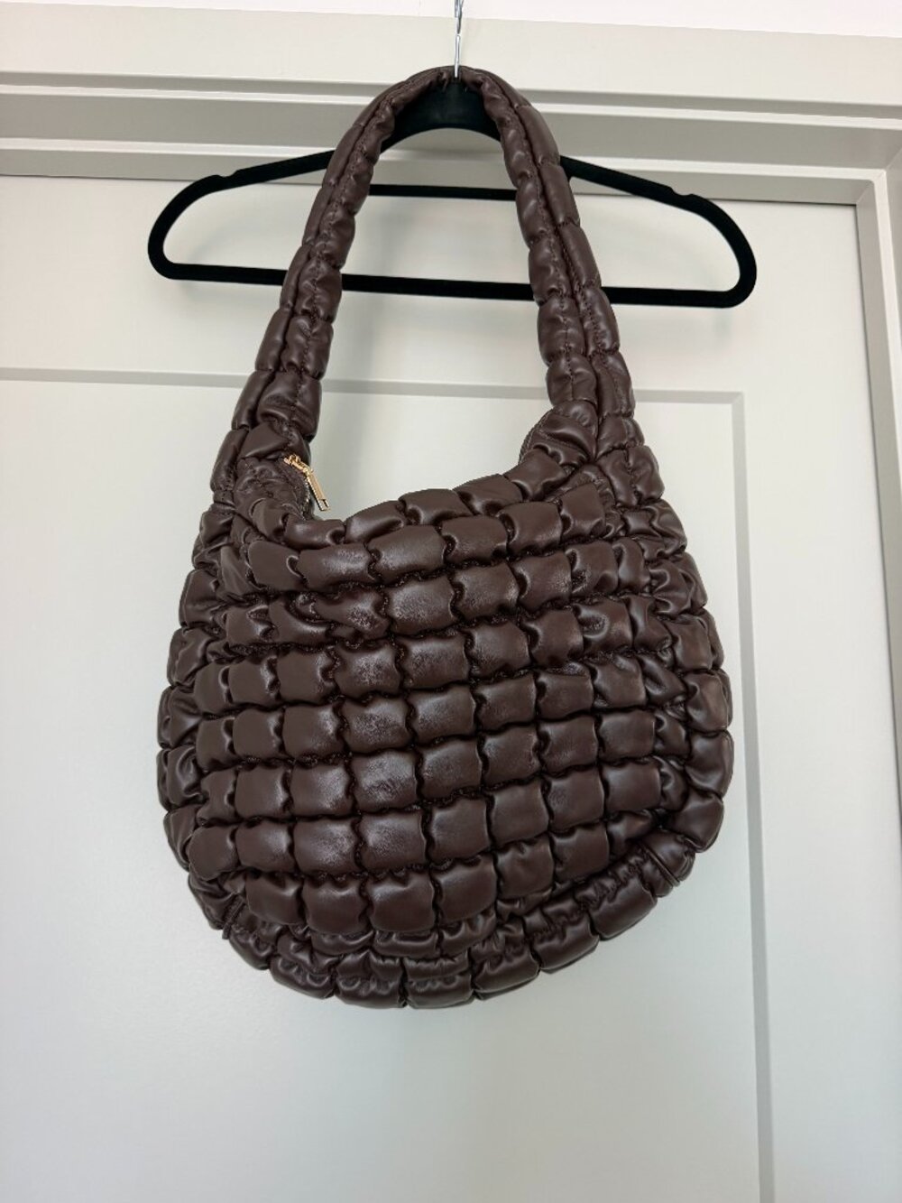 Urban Expressions Brown Quilted Hobo Bag